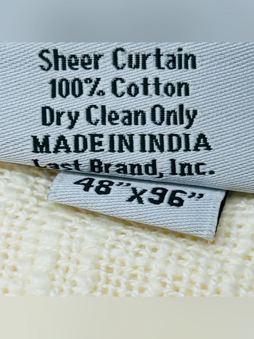 QUINCE Set Of 2 48x96 Cotton Sheer Curtains Ivory 8946